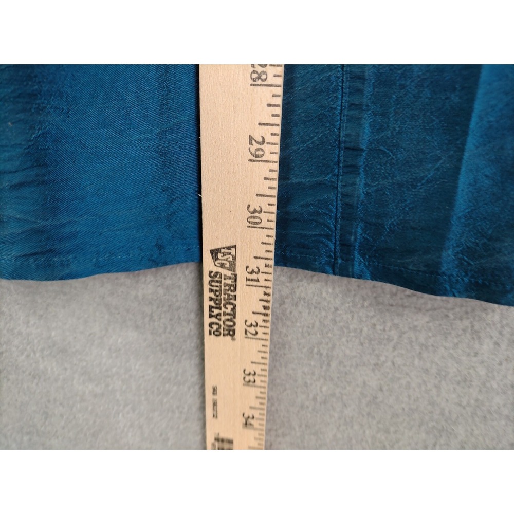 Chicos Womens Shirt Lage 3 Blue 100% Silk Vintage Retro Career Capsule Boxy - Picture 5 of 9